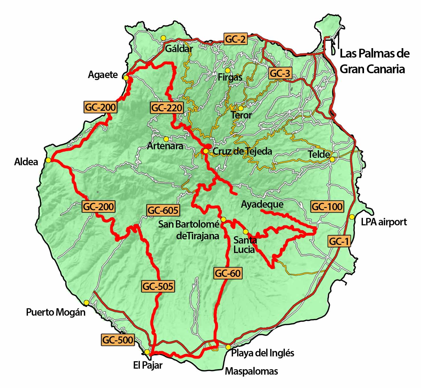 Map of Gran Canaria