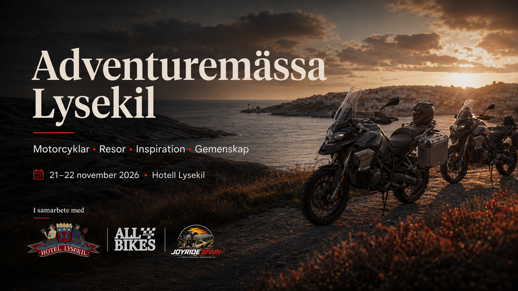 Adventuremässa Lysekil, 21-22 november 2026, Hotell Lysekil